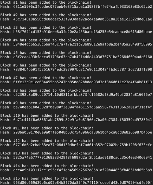 40多行python代码开发一个区块链。